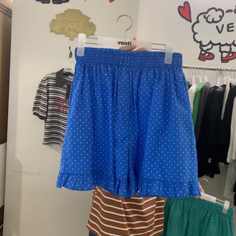 VENTI韓國直郵女裝新品26春夏休閑熱賣人氣時尚短褲荷葉邊VENTI短褲圖色2