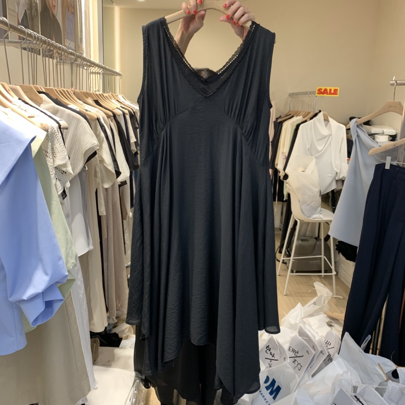 ARCHER韓國東大門代購女裝新款26春夏休閑26夏季連衣裙蕾絲ARCHER連衣裙圖色2