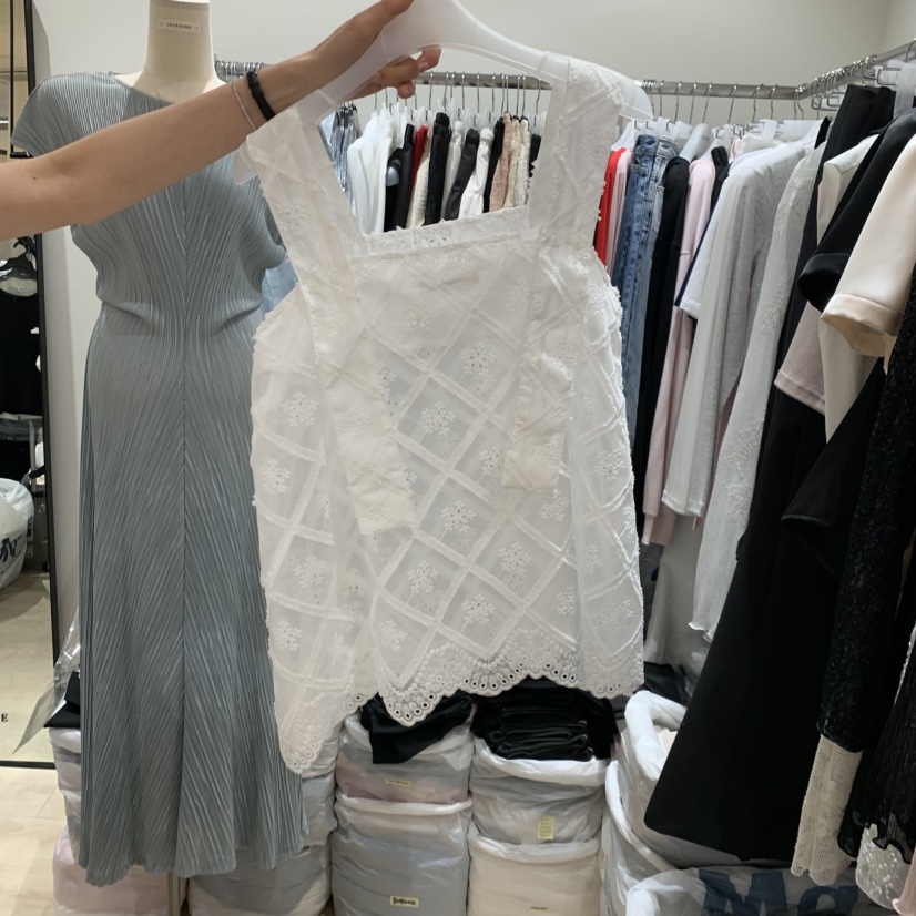 LOVE SOME韓國直郵女士新款推薦時尚職業吊帶背心蕾絲鏤空LOVE SOME吊帶/背心
