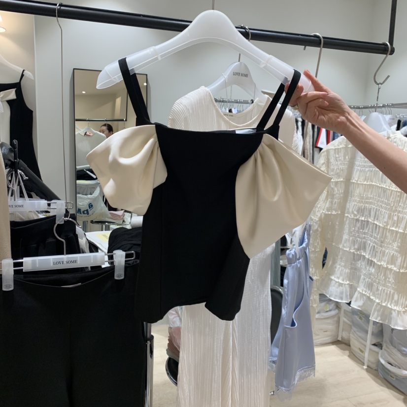 LOVE SOME韓國直郵女裝新品熱賣26夏季人氣吊帶背心緞帶LOVE SOME吊帶/背心