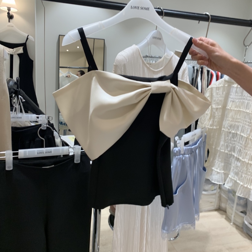 LOVE SOME韓國直郵女裝新品熱賣26夏季人氣吊帶背心緞帶LOVE SOME吊帶/背心圖色2
