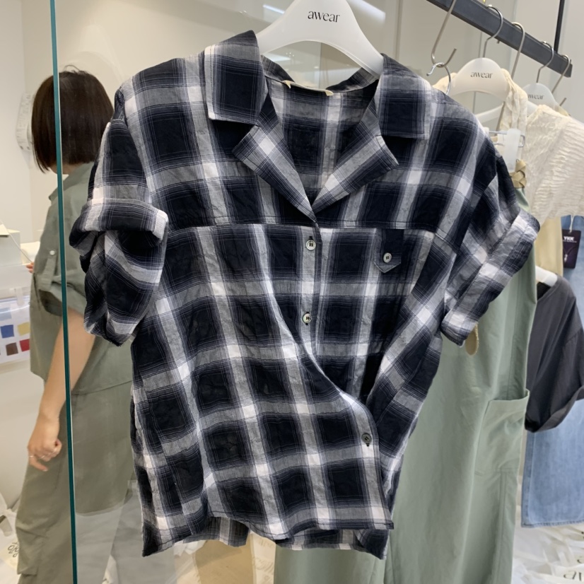 RUMIRU/AWEAR韓國東大門代購女士新品26夏季襯衫蕾絲衫圍巾awear/RUMIRU襯衫/蕾絲衫圖色1