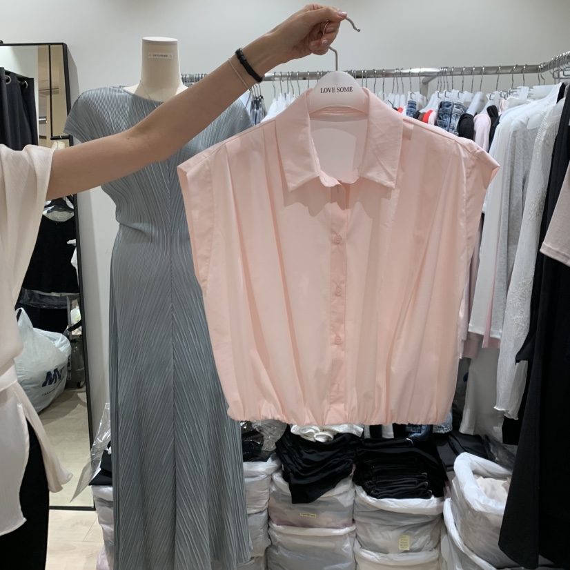 LOVE SOME韓國代購女士新品26春夏人氣時尚熱賣襯衫蕾絲衫LOVE SOME襯衫/蕾絲衫圖色2