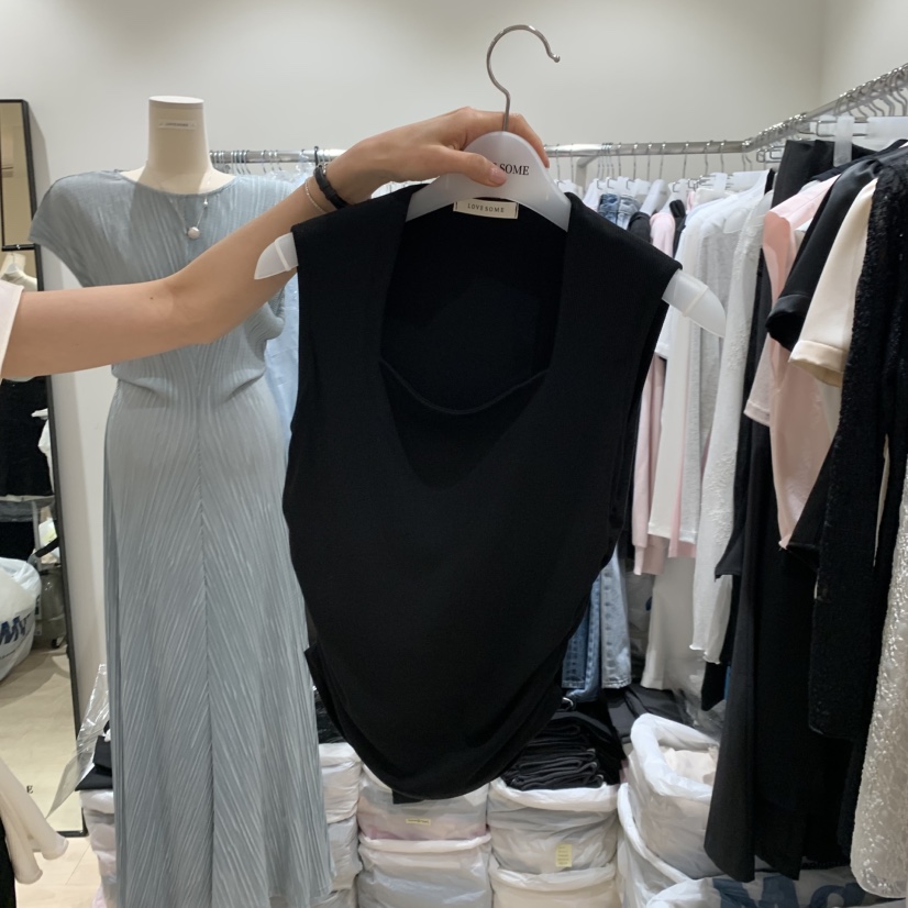 LOVE SOME韓國直郵女裝新款26夏季推薦吊帶背心褶皺無袖LOVE SOME吊帶/背心圖色3