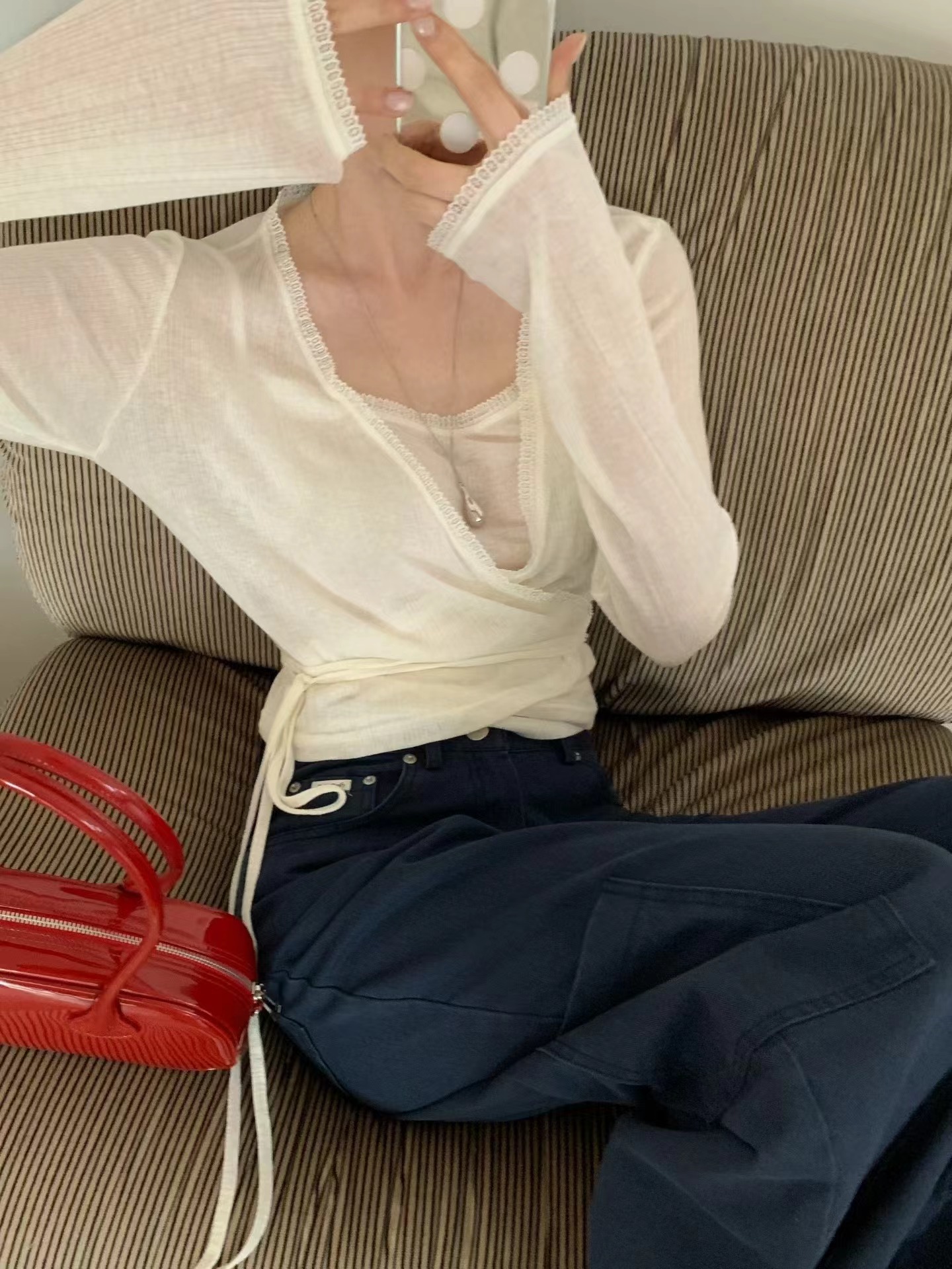OUIR韓國直郵女裝新品26夏季職業熱賣休閑推薦套裝露背開衫OUIR套裝