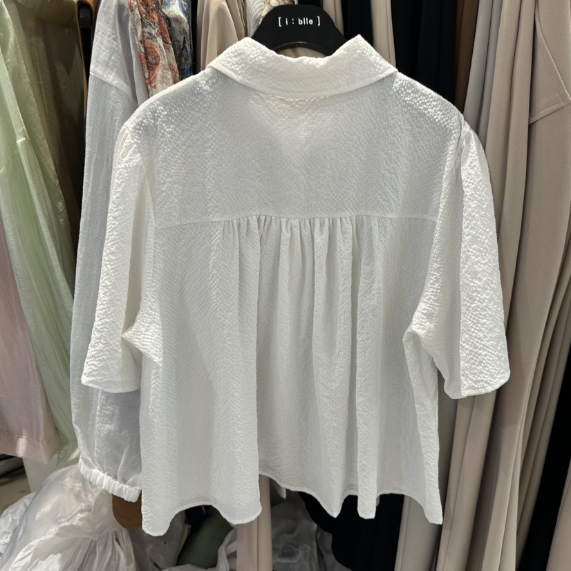 I BLLE東大門實拍韓國女士新款推薦26春夏26夏季襯衫蕾絲衫I BLLE襯衫/蕾絲衫