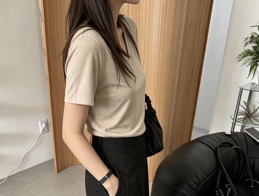 AWESOME-L韓國代購女裝新品熱賣職業時尚人氣推薦T恤亞麻AWESOME-LT恤