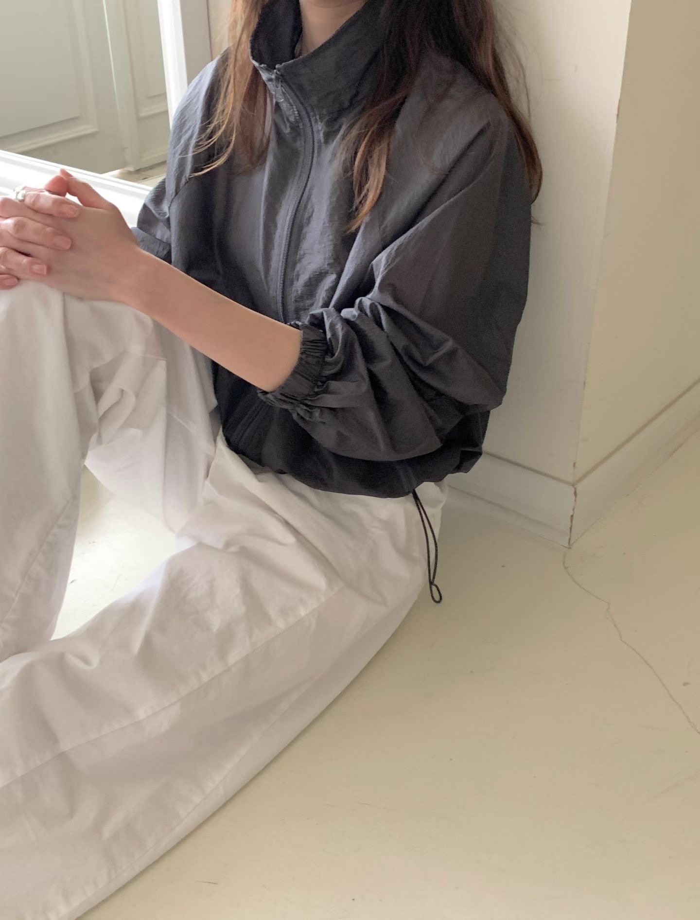 HACKER韓國代購女士新款26春夏時尚休閑襯衫蕾絲衫防風衣HACKER襯衫/蕾絲衫
