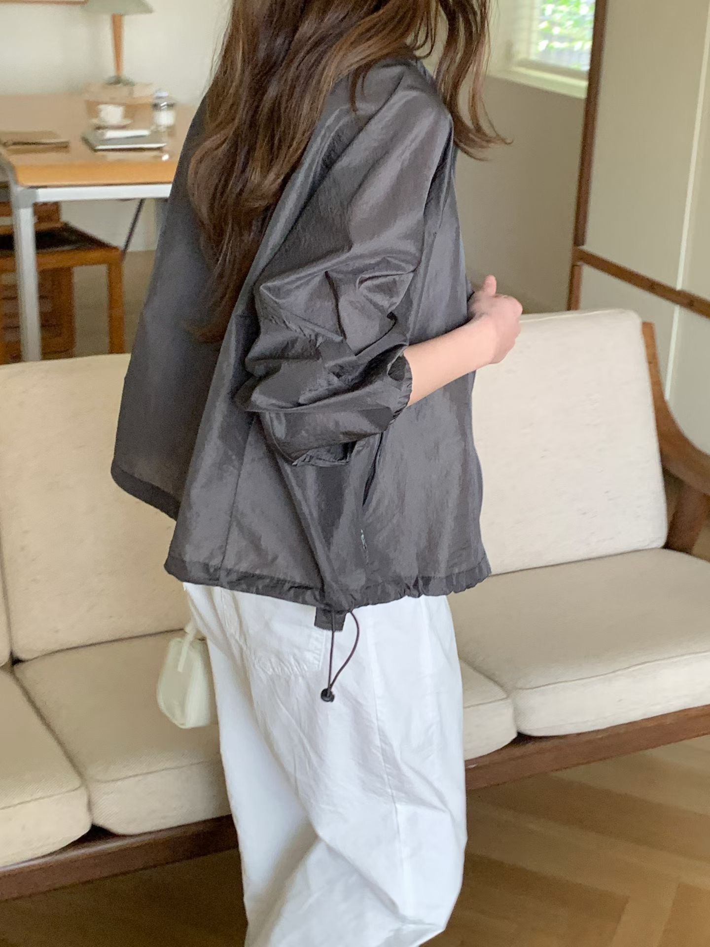 HACKER韓國代購女士新款26春夏時尚休閑襯衫蕾絲衫防風衣HACKER襯衫/蕾絲衫