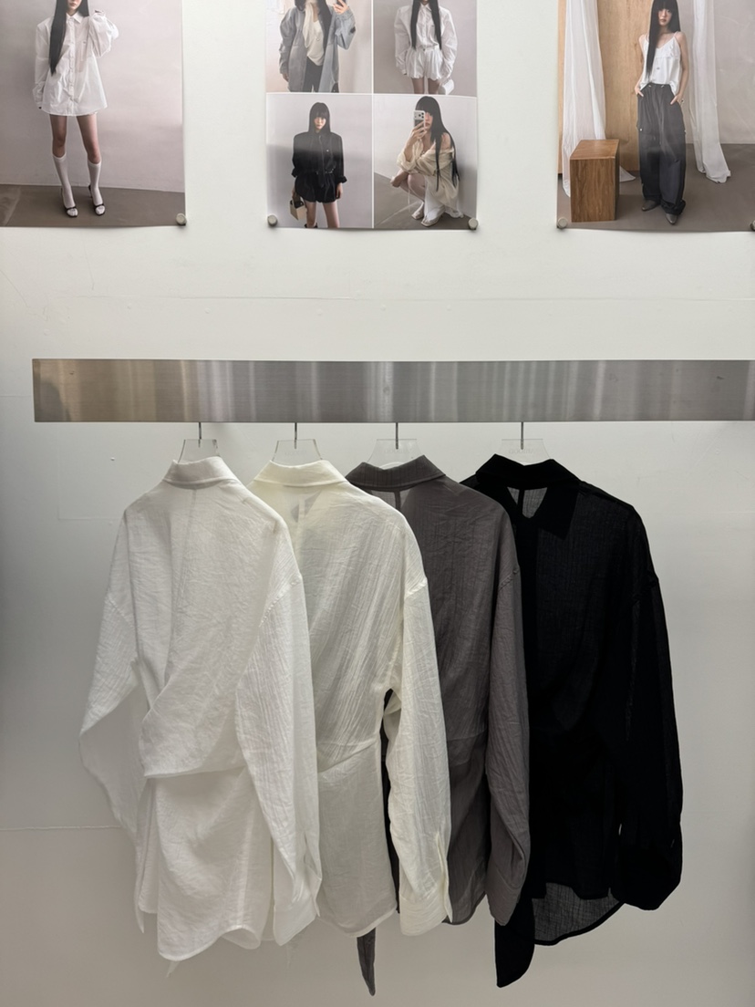 AMOOD韓國代購女裝新品職業熱賣人氣休閑26春夏襯衫蕾絲衫腰帶AMOOD襯衫/蕾絲衫