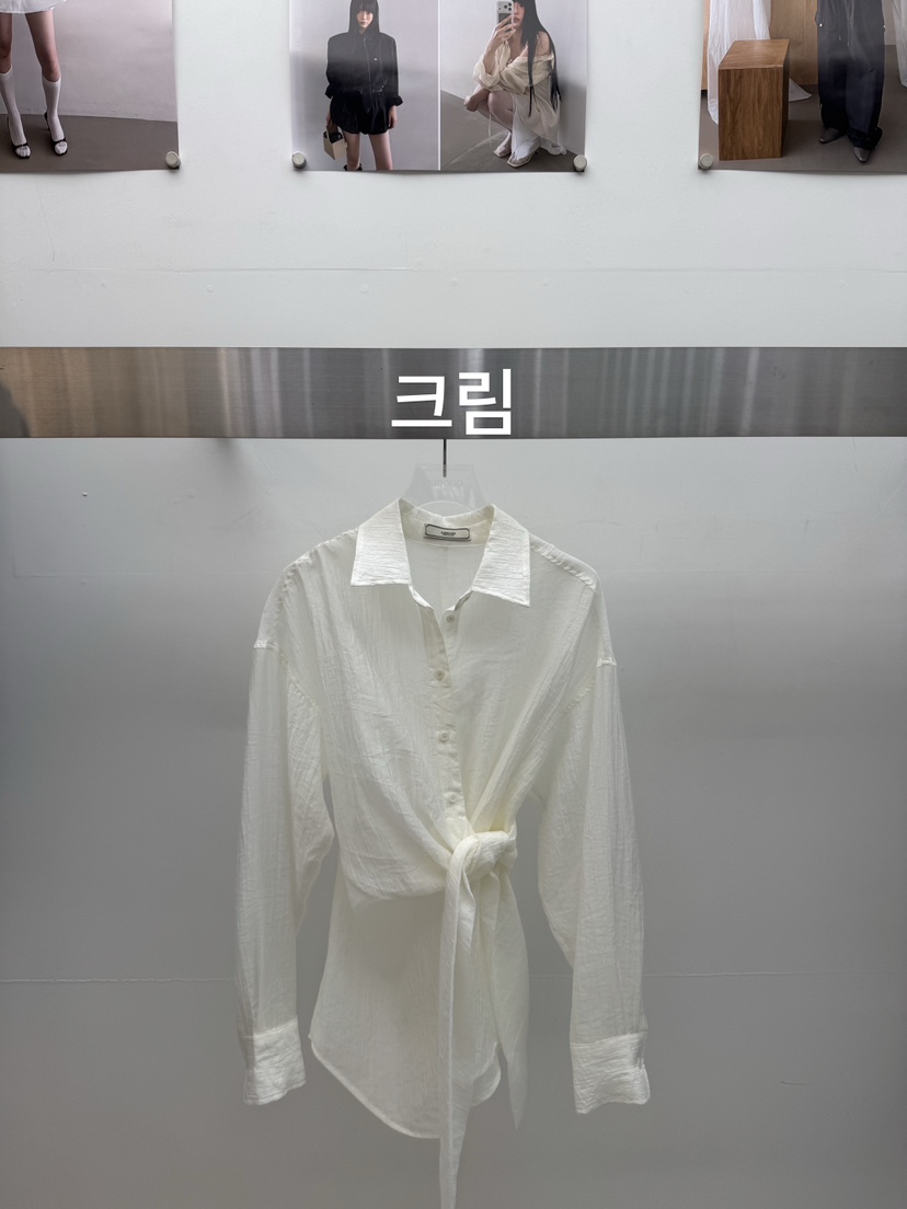 AMOOD韓國代購女裝新品職業熱賣人氣休閑26春夏襯衫蕾絲衫腰帶AMOOD襯衫/蕾絲衫圖色2