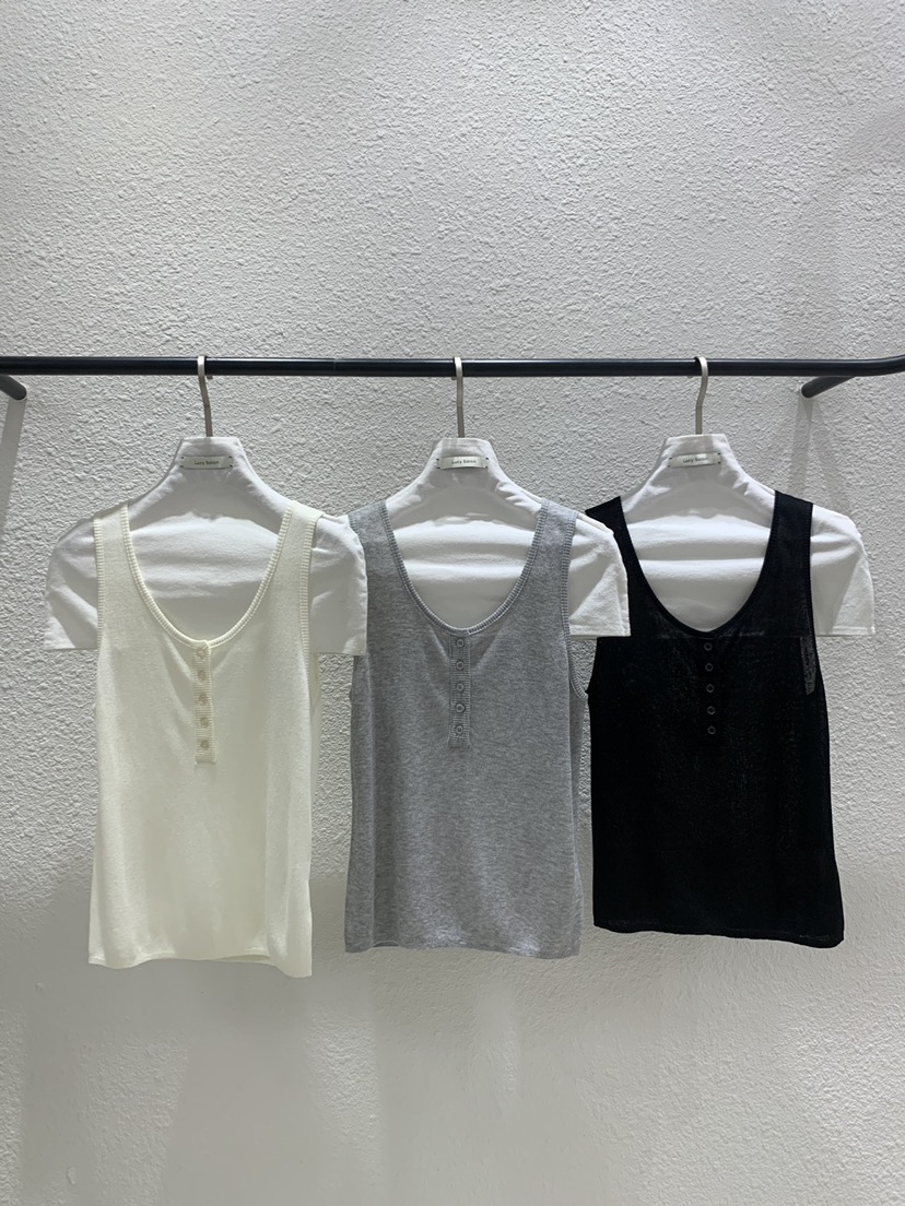 LUCY SALON韓國直郵女裝新款熱賣時尚26夏季吊帶背心無袖紐扣LUCY SALON吊帶/背心