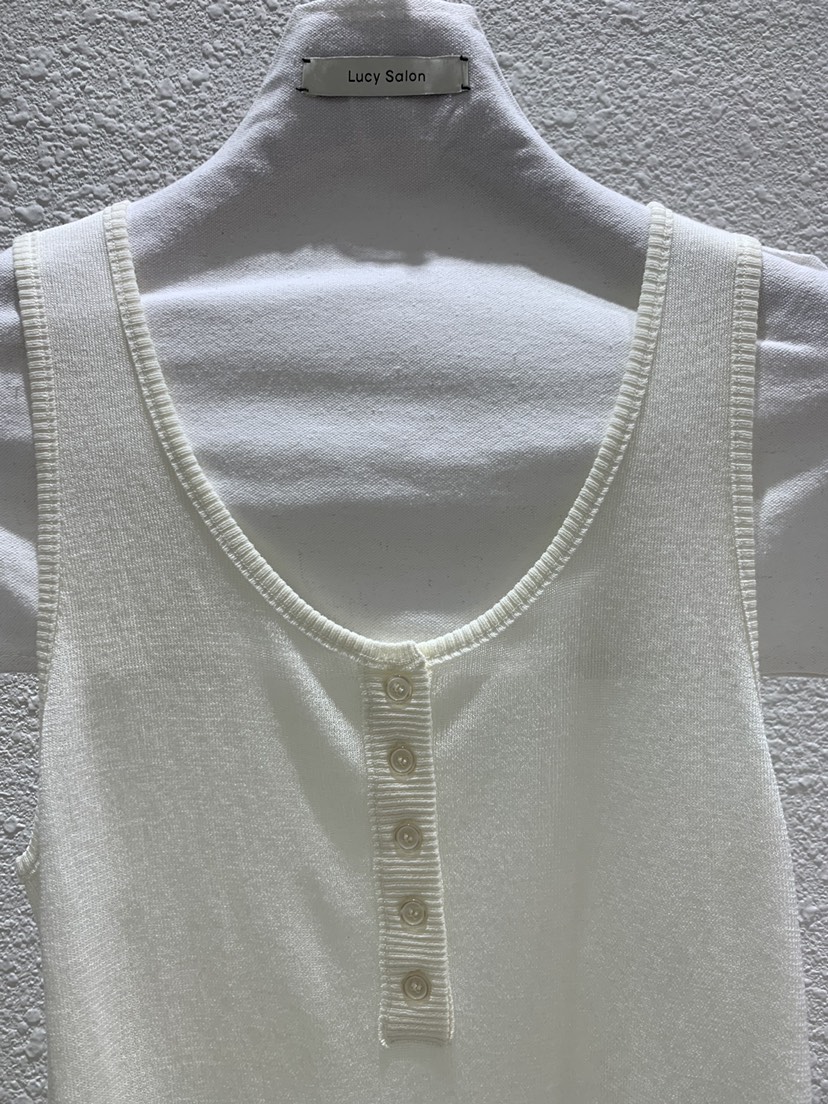 LUCY SALON韓國直郵女裝新款熱賣時尚26夏季吊帶背心無袖紐扣LUCY SALON吊帶/背心