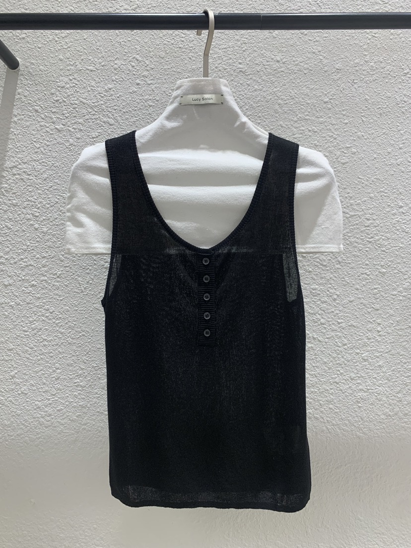 LUCY SALON韓國直郵女裝新款熱賣時尚26夏季吊帶背心無袖紐扣LUCY SALON吊帶/背心圖色3
