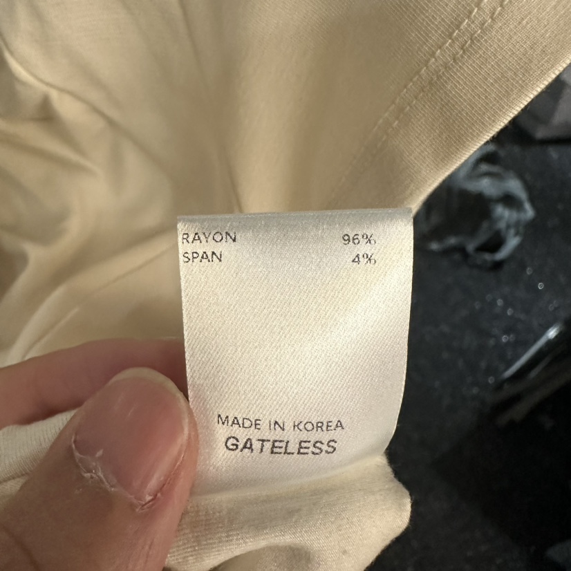 GATELESS韓國直郵實拍女士新款職業推薦26春夏T恤拉鏈褶皺GATELESST恤