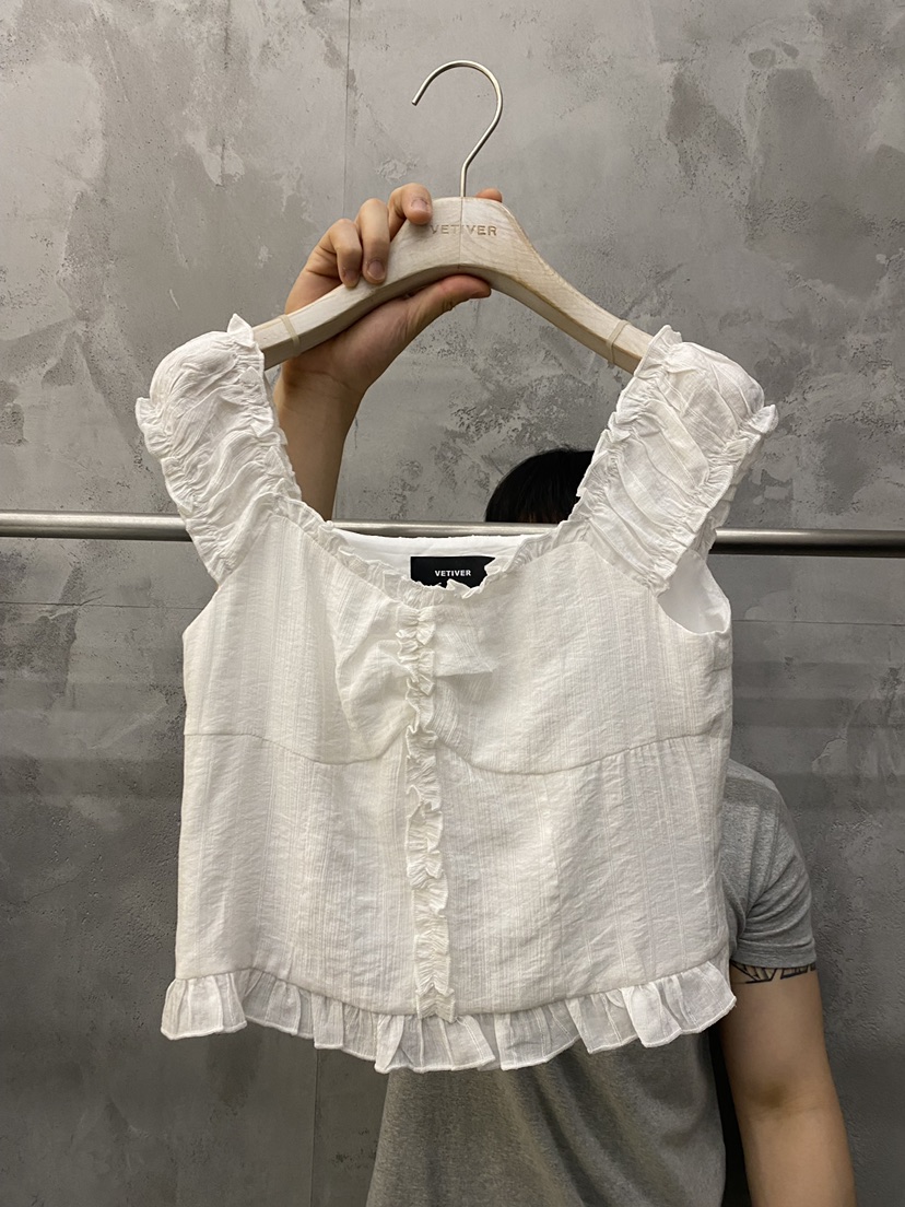 THE VETIVER-A韓國東大門直郵女士新款26春夏襯衫蕾絲衫VETIVER襯衫/蕾絲衫圖色1