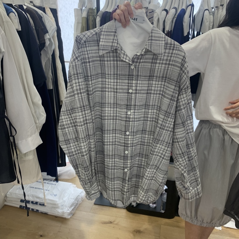 FLAT韓國代購女裝新品人氣26夏季時尚休閑26春夏襯衫蕾絲衫FLAT襯衫/蕾絲衫圖色1