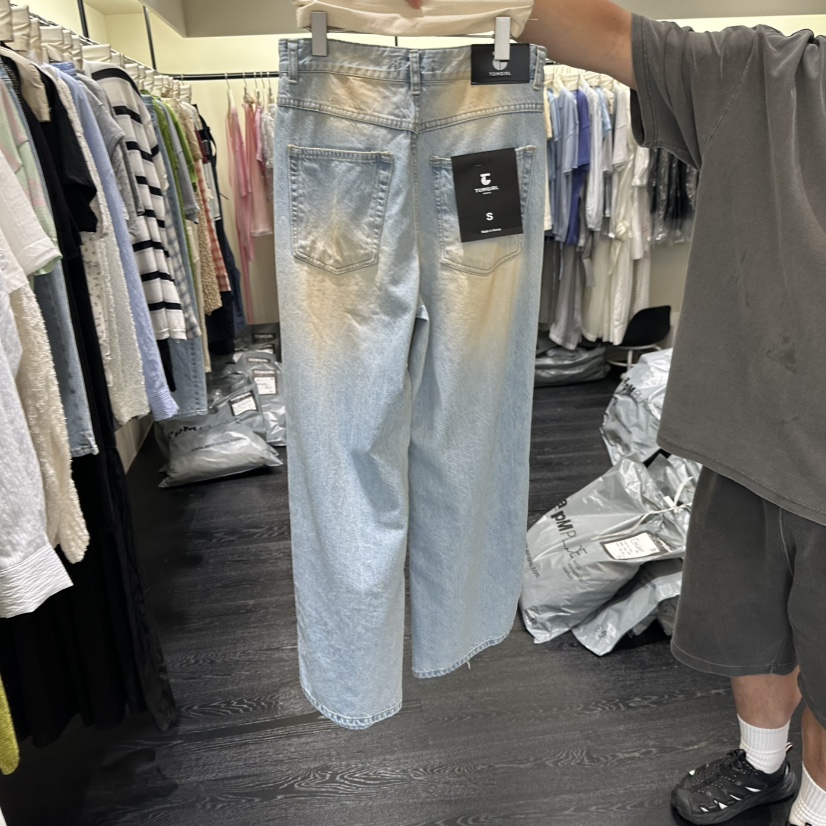 TOMGIRL韓國東大門代購女士新品推薦26夏季職業休閑牛仔褲TOMGIRL牛仔褲