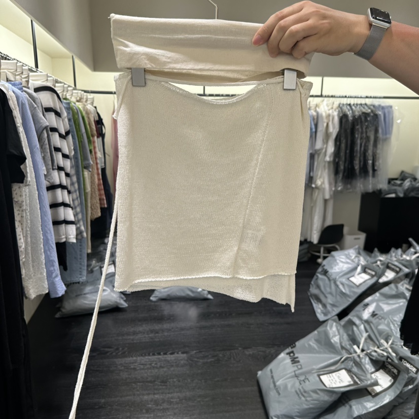 TOMGIRL東大門實拍韓國女裝新品推薦職業時尚熱賣短裙網狀TOMGIRL短裙