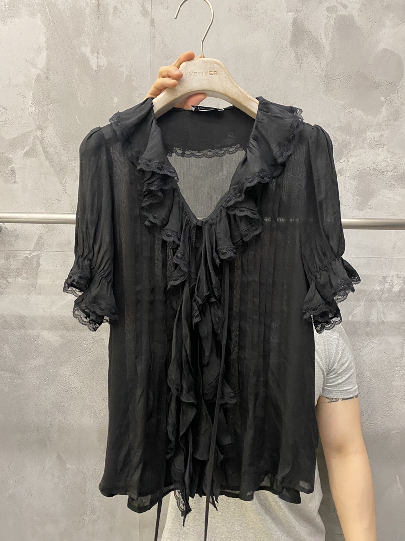 THE VETIVER-A韓國直郵女士新款休閑熱賣時尚襯衫蕾絲衫VETIVER襯衫/蕾絲衫圖色2