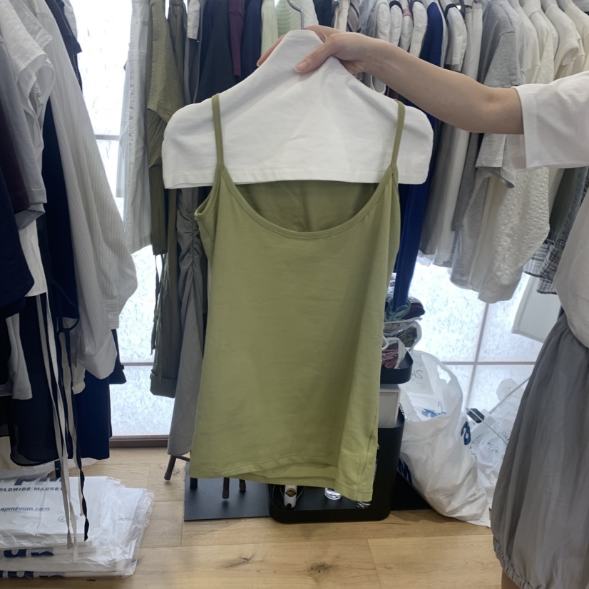 FLAT韓國東大門代購女士新品休閑26春夏26夏季吊帶背心無袖FLAT吊帶/背心