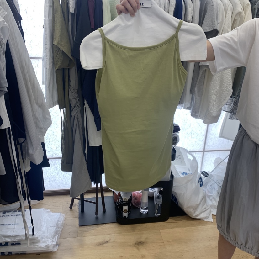 FLAT韓國東大門代購女士新品休閑26春夏26夏季吊帶背心無袖FLAT吊帶/背心圖色1