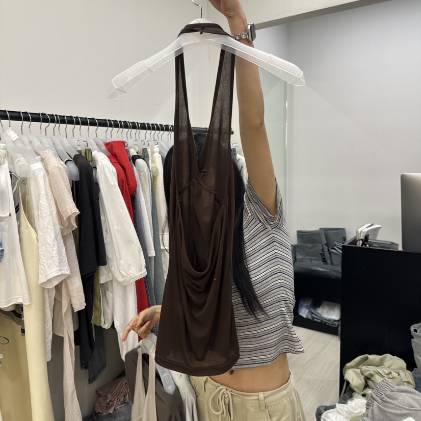 CEDARWOOD韓國東大門代購女士新品26春夏吊帶背心不含內搭露背CEDAR WOOD吊帶/背心