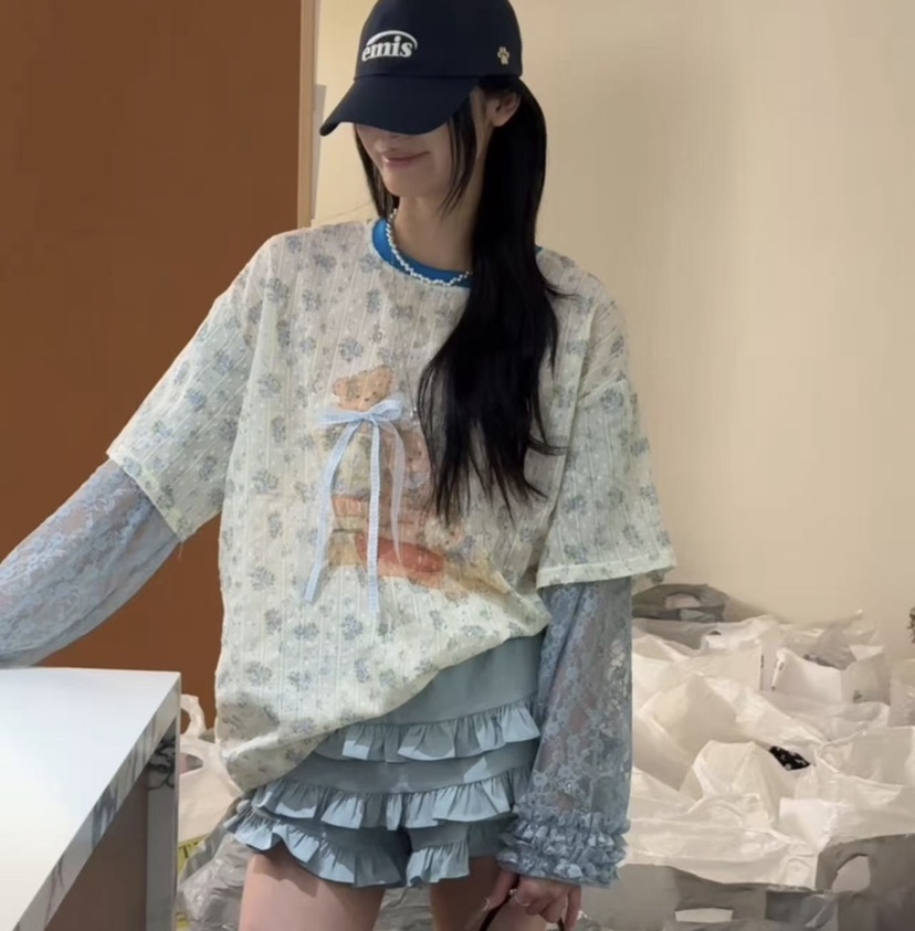 ARANCIA東大門實拍韓國女士新款推薦休閑職業長袖T恤假兩件ARANCIA長袖T恤圖色2