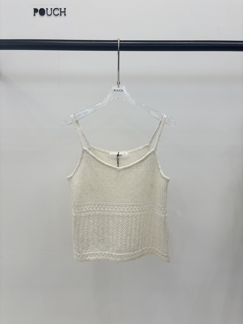 POUCH韓國直郵女裝新品26夏季26春夏職業熱賣休閑吊帶背心POUCH吊帶/背心圖色1白色