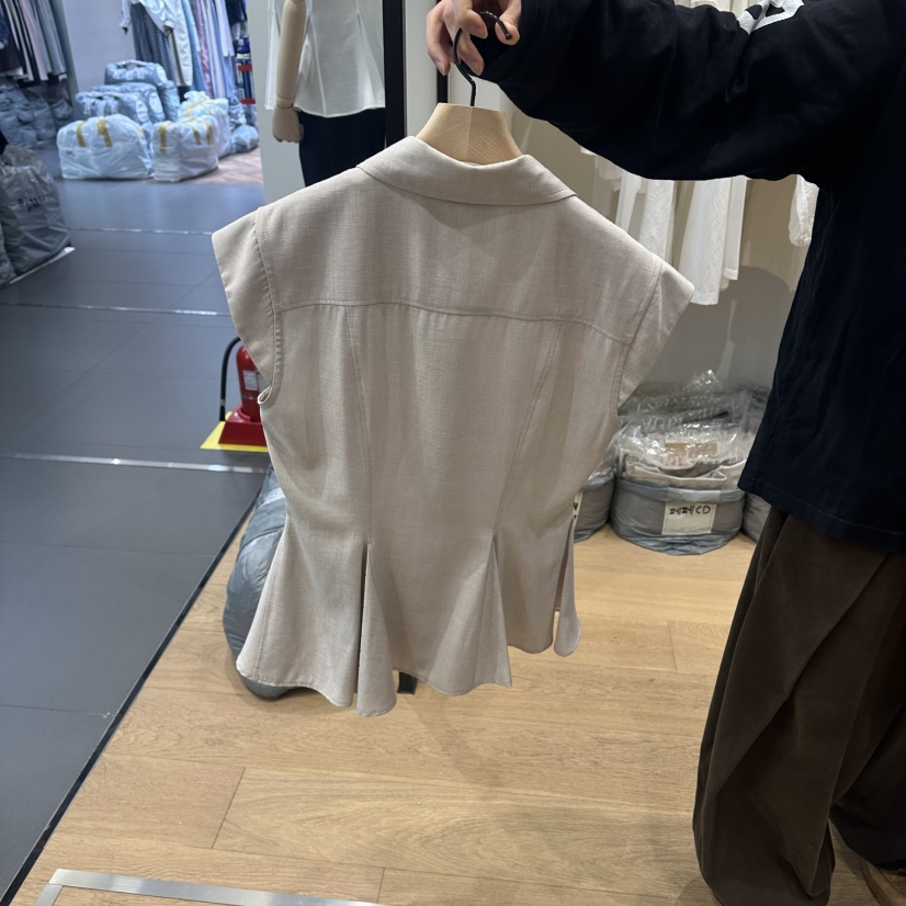 aube nunt東大門實拍韓國女裝新品休閑職業26春夏襯衫蕾絲衫aube nunt襯衫/蕾絲衫