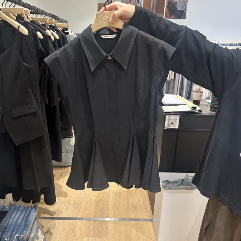 aube nunt東大門實拍韓國女裝新品休閑職業26春夏襯衫蕾絲衫aube nunt襯衫/蕾絲衫圖色3