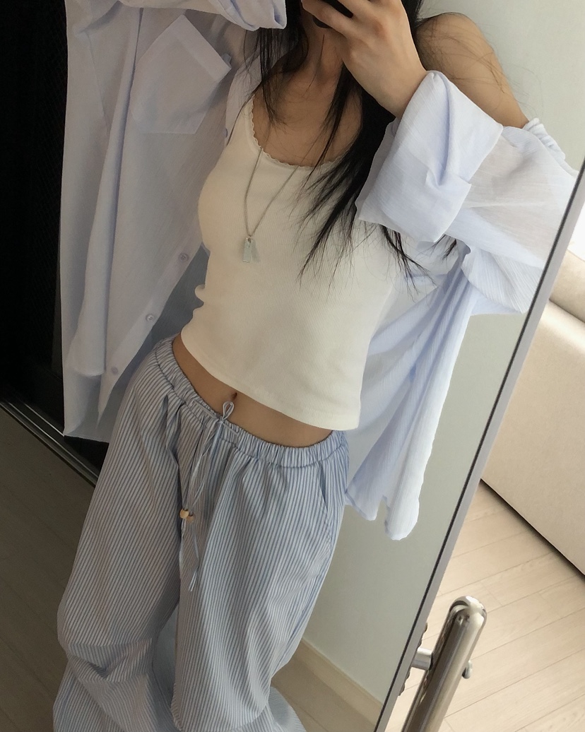 OKIE東大門實拍韓國女裝新品人氣26春夏熱賣時尚襯衫蕾絲衫OKIE襯衫/蕾絲衫