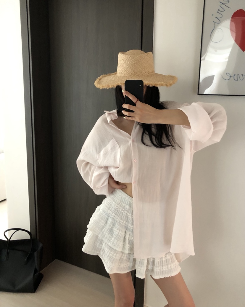 OKIE東大門實拍韓國女裝新品人氣26春夏熱賣時尚襯衫蕾絲衫OKIE襯衫/蕾絲衫