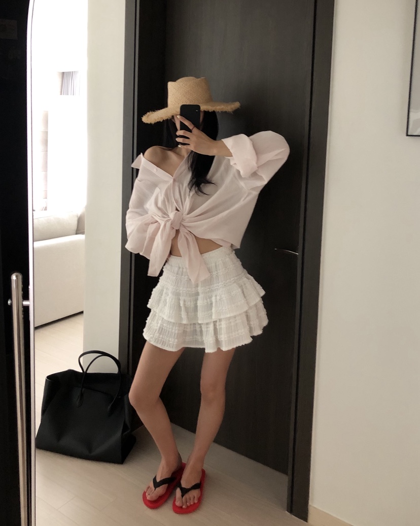OKIE東大門實拍韓國女裝新品人氣26春夏熱賣時尚襯衫蕾絲衫OKIE襯衫/蕾絲衫