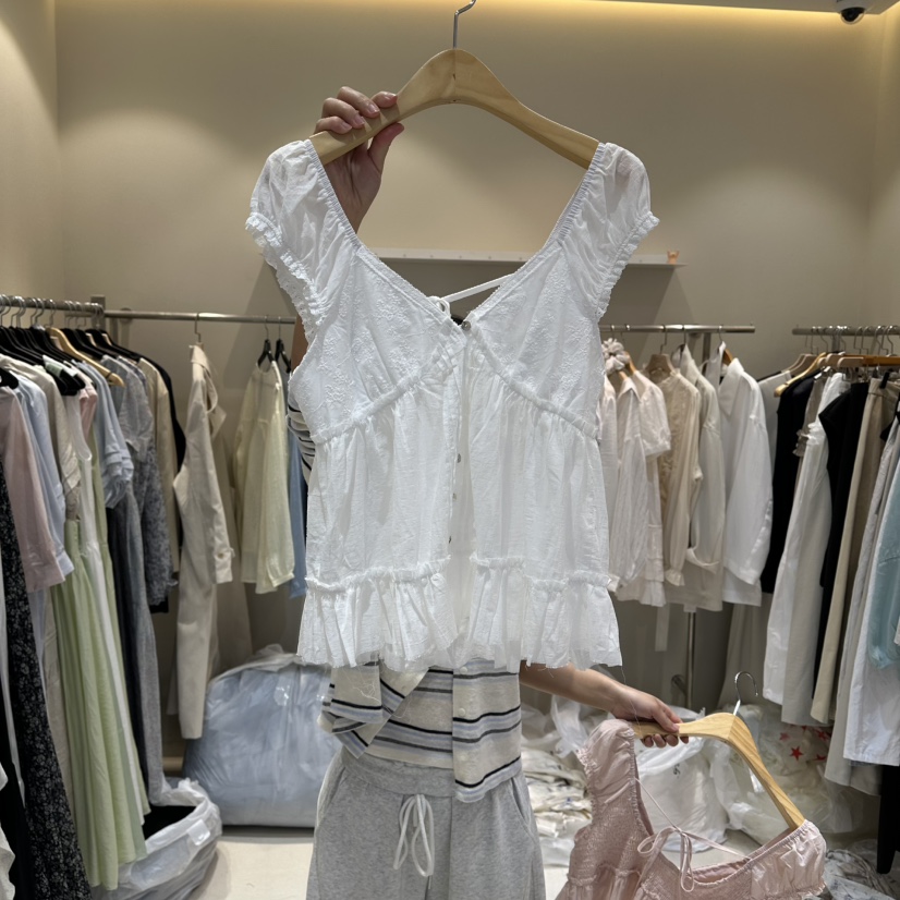HER/PLAYLIST韓國直郵女裝新款時尚熱賣職業26春夏襯衫蕾絲衫HER/PLAYLIST襯衫/蕾絲衫圖色2