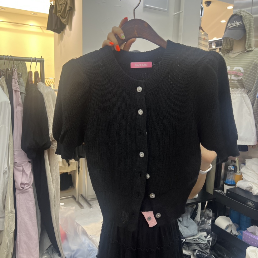 BLACK BABI韓國直郵實拍女士新品26夏季休閑人氣職業針織衫BLACK BABI針織衫圖色3