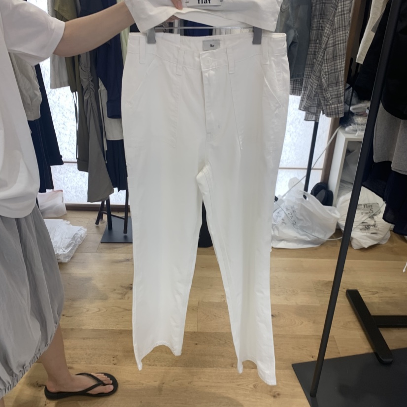 FLAT韓國直郵實拍女裝新品26夏季休閑人氣26春夏熱賣休閑褲FLAT休閑褲圖色1