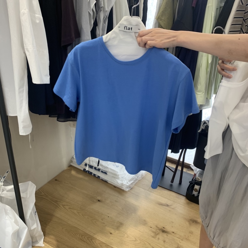 FLAT韓國直郵女裝新品推薦人氣時尚熱賣26夏季休閑26春夏T恤FLATT恤圖色3