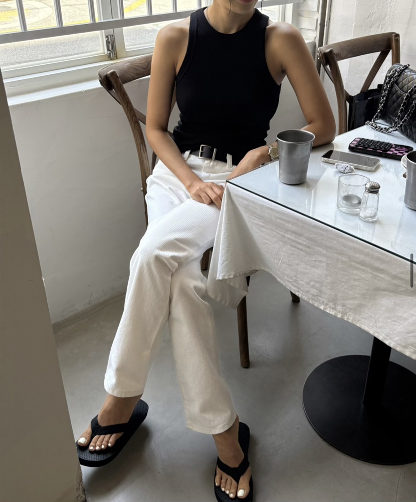 PAIRING韓國東大門代購女士新品熱賣時尚吊帶背心露背羅紋PAIRING吊帶/背心