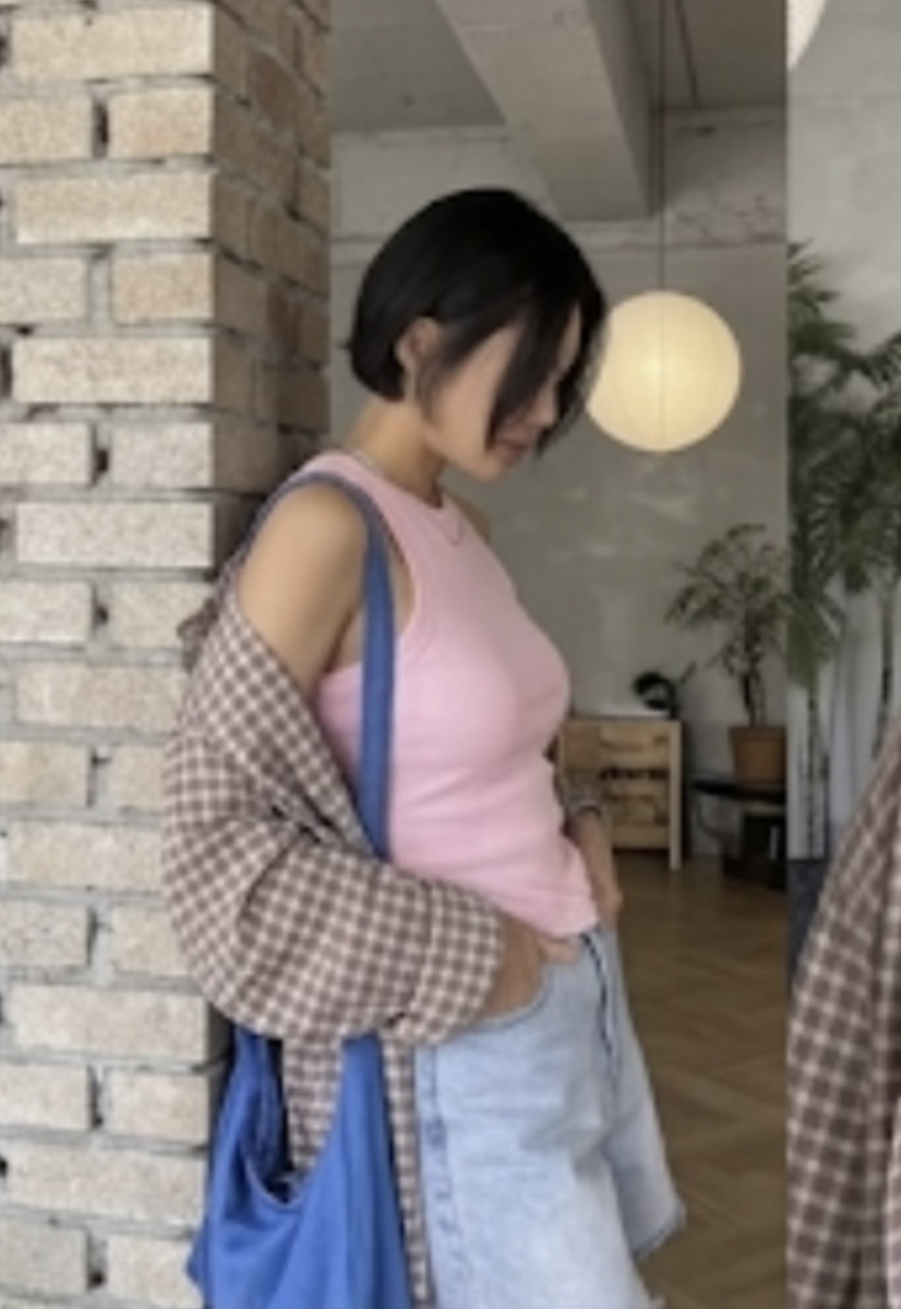 PAIRING韓國東大門代購女士新品熱賣時尚吊帶背心露背羅紋PAIRING吊帶/背心