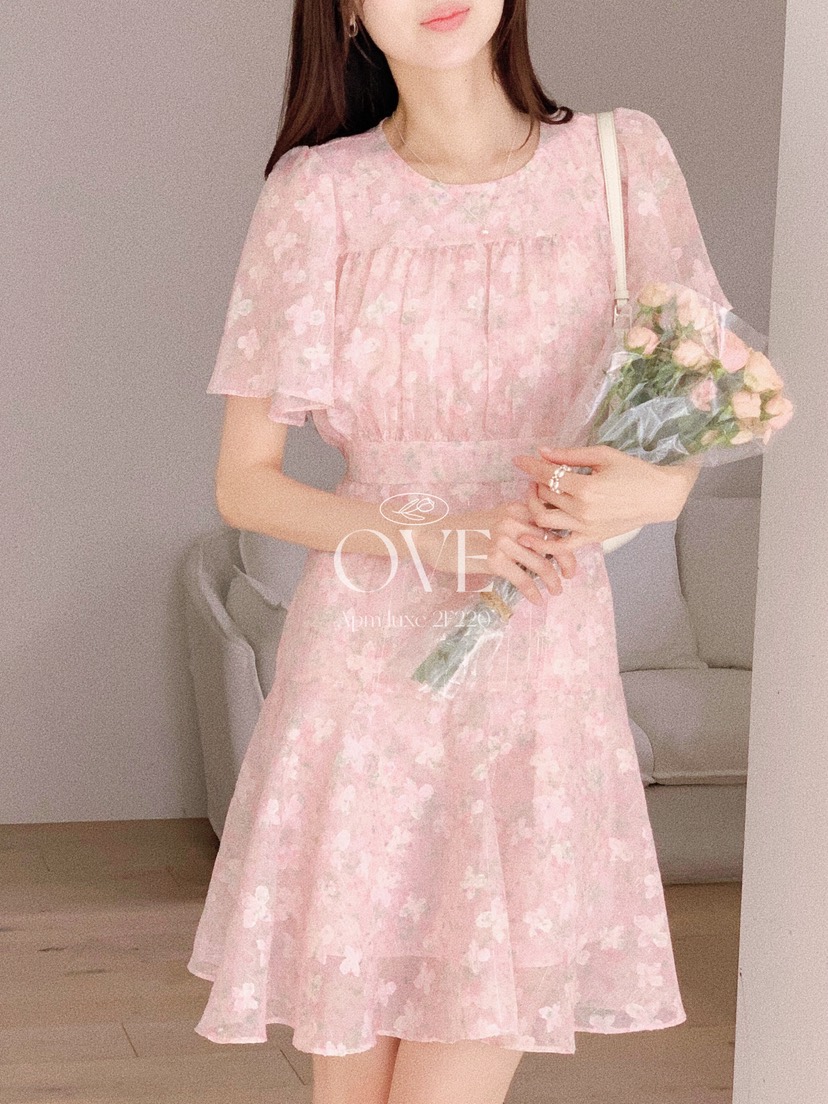 OVE韓國直郵女裝新品職業熱賣26夏季休閑人氣時尚推薦連衣裙OVE連衣裙