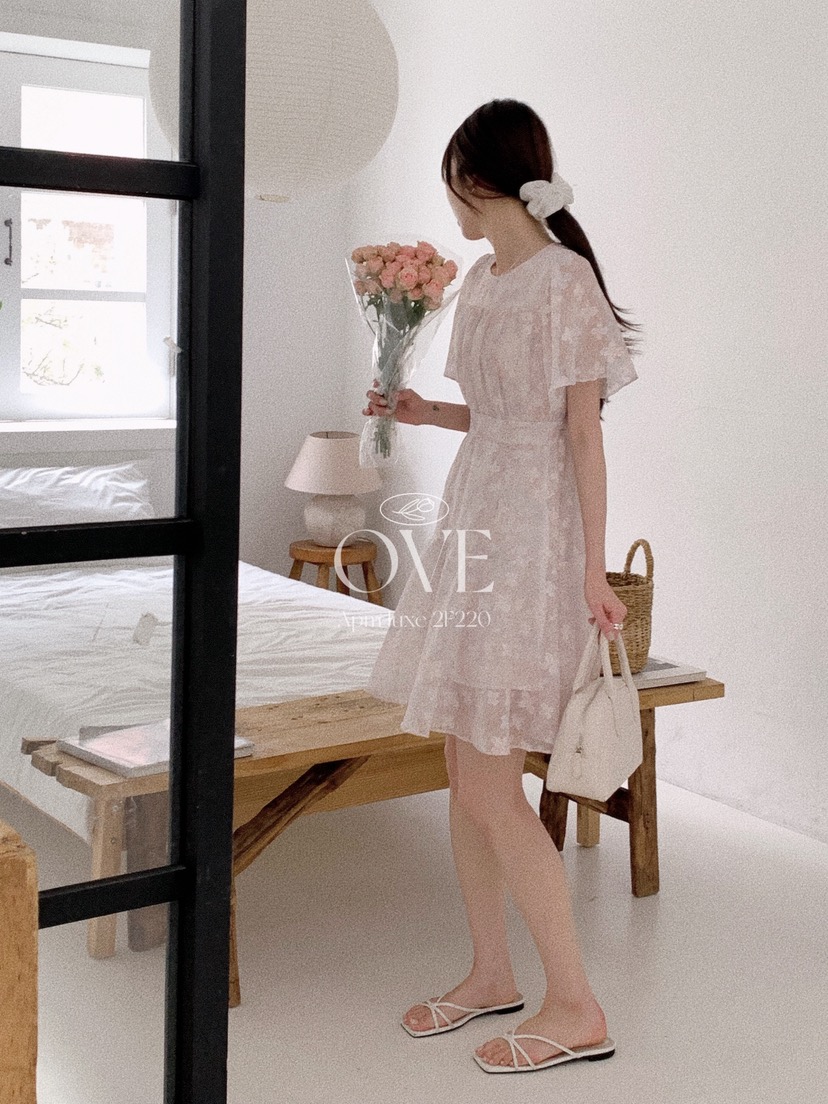 OVE韓國直郵女裝新品職業熱賣26夏季休閑人氣時尚推薦連衣裙OVE連衣裙