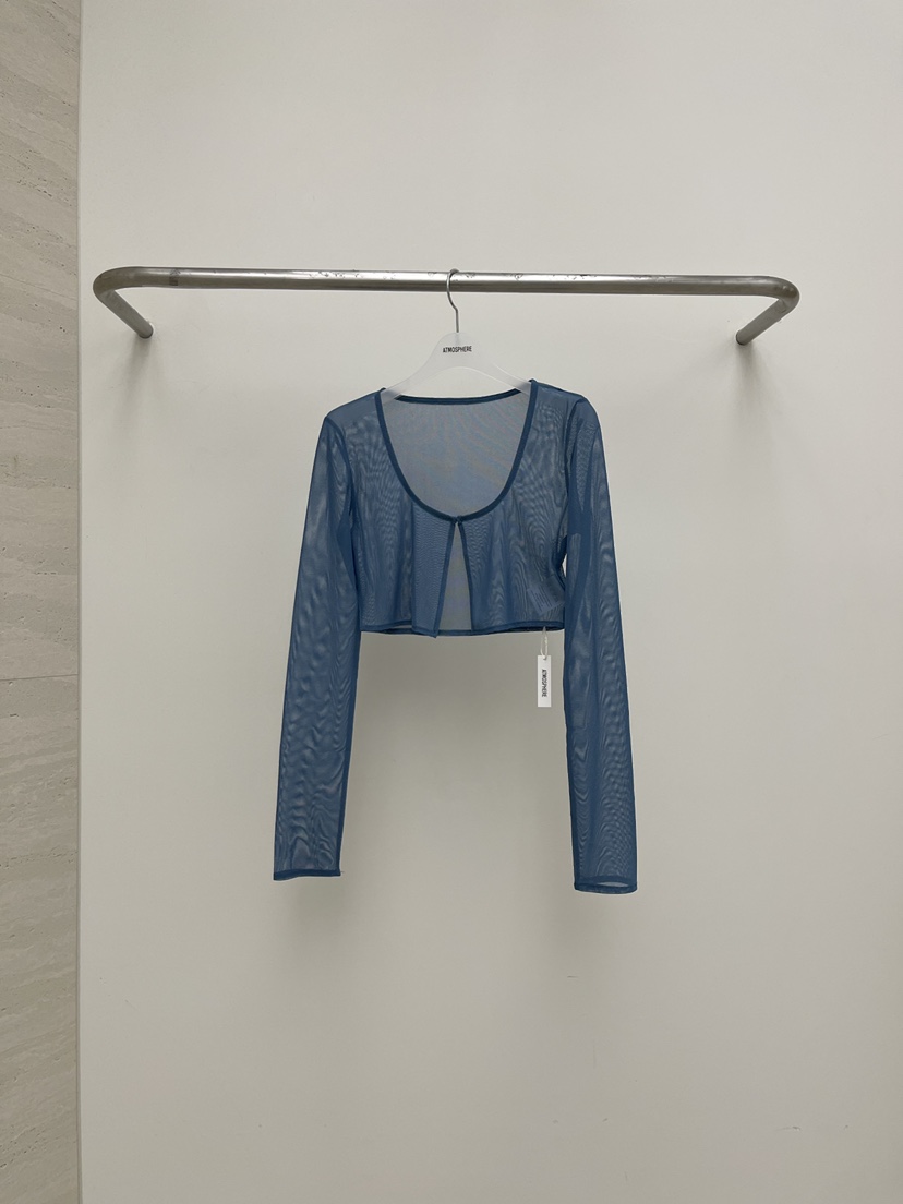 ATMOSPHERE韓國代購女裝新品休閑時尚熱賣26春夏長袖T恤網狀ATMOSPHERE/BLING長袖T恤圖色1