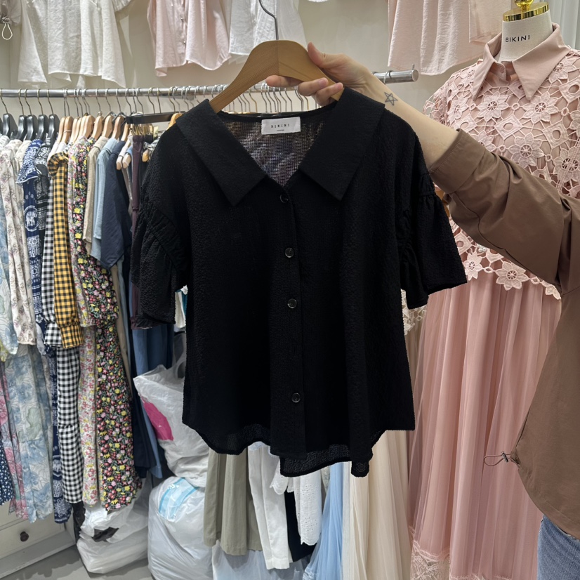 BIKINI韓國直郵女士新品26夏季休閑26春夏時尚襯衫蕾絲衫BIKINI襯衫/蕾絲衫圖色3