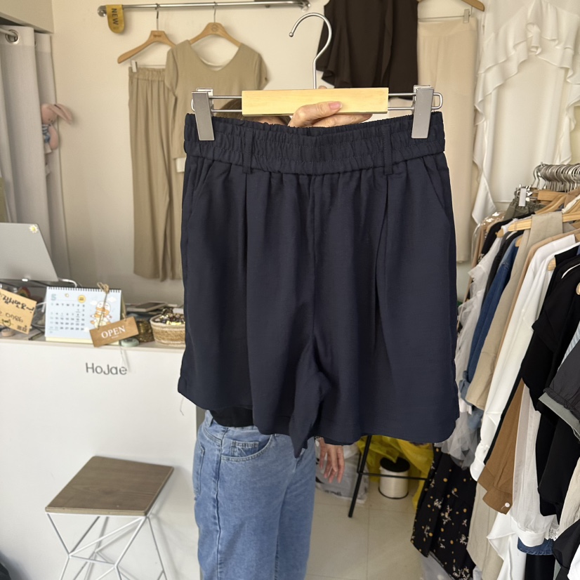 HOJAE韓國東大門代購女裝新品時尚職業推薦休閑人氣短褲亞麻MID-LEVEL JUMP短褲圖色2