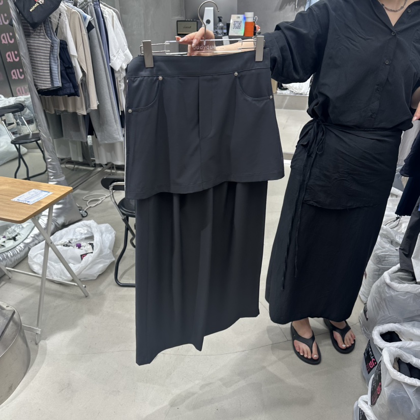 JUDYQUE韓國代購女士新款時尚26春夏推薦26夏季人氣熱賣裙褲JUDYQUE裙褲圖色3墨色