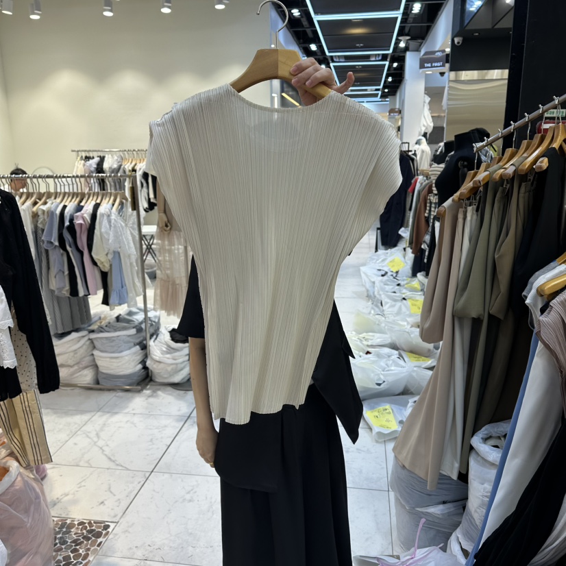 SANS韓國代購女裝新品職業26春夏休閑人氣襯衫蕾絲衫褶皺SANS襯衫/蕾絲衫