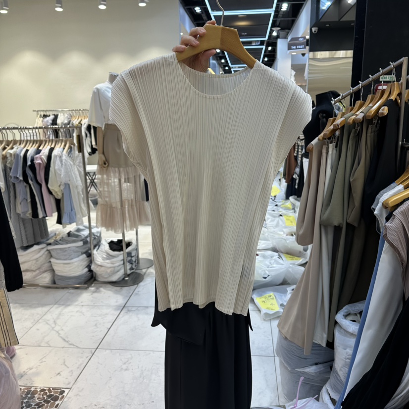 SANS韓國代購女裝新品職業26春夏休閑人氣襯衫蕾絲衫褶皺SANS襯衫/蕾絲衫圖色1