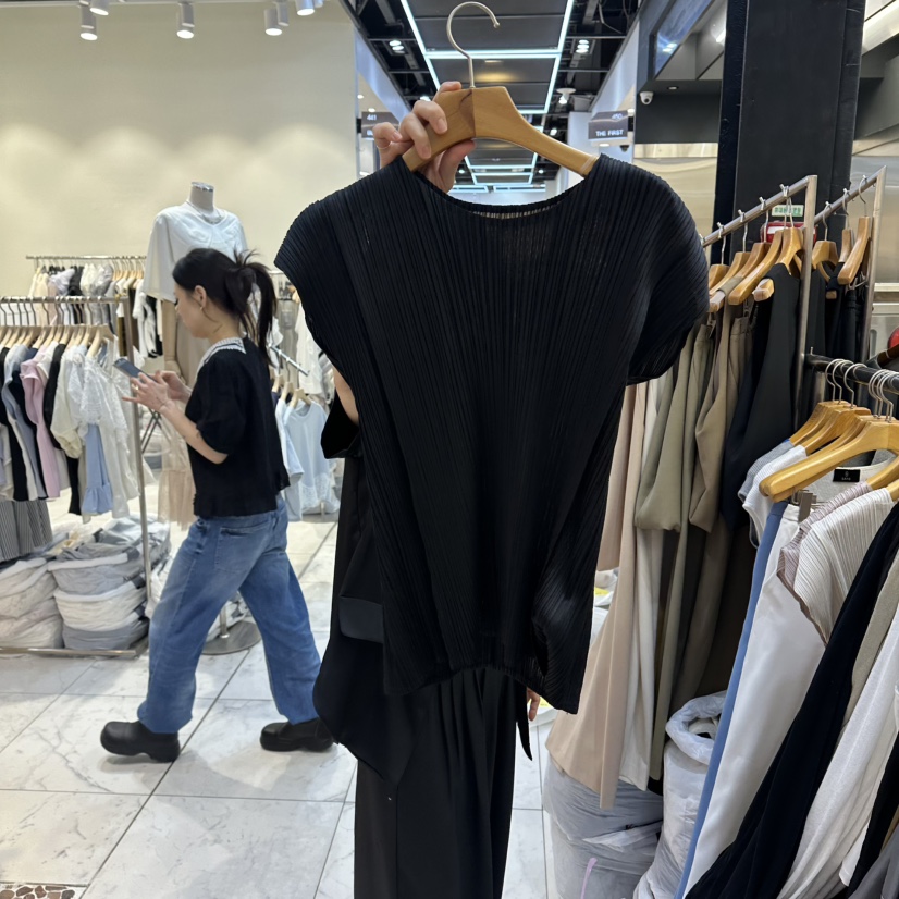 SANS韓國代購女裝新品職業26春夏休閑人氣襯衫蕾絲衫褶皺SANS襯衫/蕾絲衫圖色3