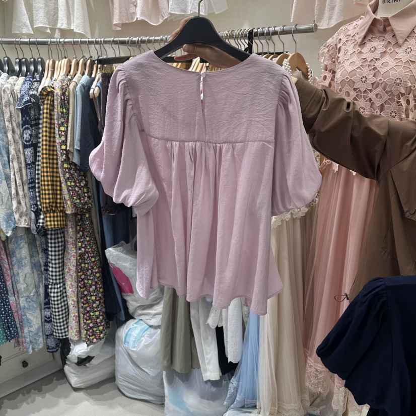 BIKINI東大門實拍韓國女士新品職業26春夏襯衫蕾絲衫不含項鏈BIKINI襯衫/蕾絲衫